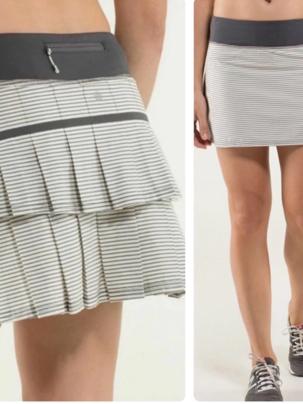 Lululemon Pace Setter Tiered Skort Dune white Size 10 Tall EXCELLENT CONDITION